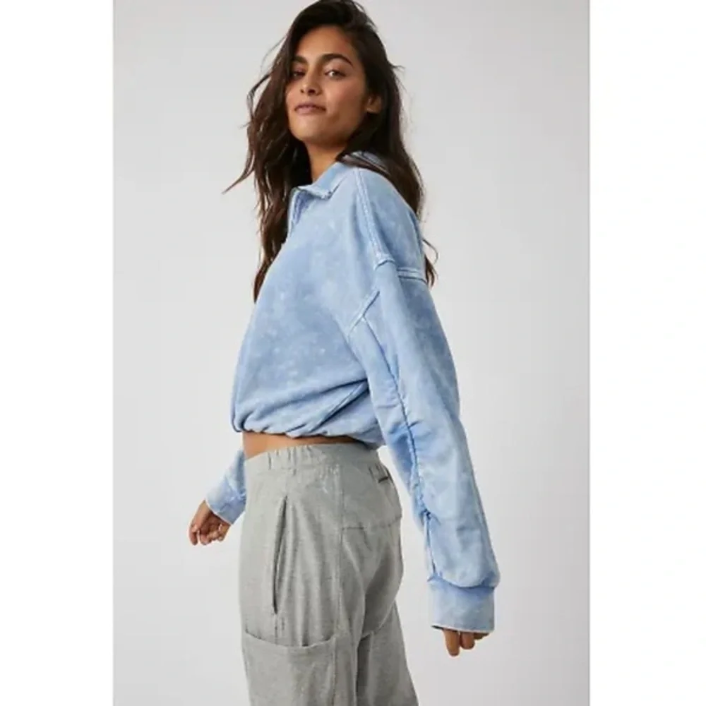 FP Movement by Free People Light Blue Cowl Neck Sweater